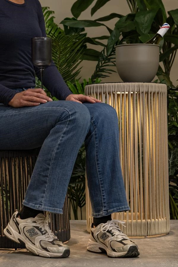 Lucide PINGI - Lámpara de suelo Recargable Dentro/Fuera - Batería/acumulador - Ø 33,5 cm - LED 3 StepDim - 1x3W 3000K - IP44 - Negro - ambiente 3